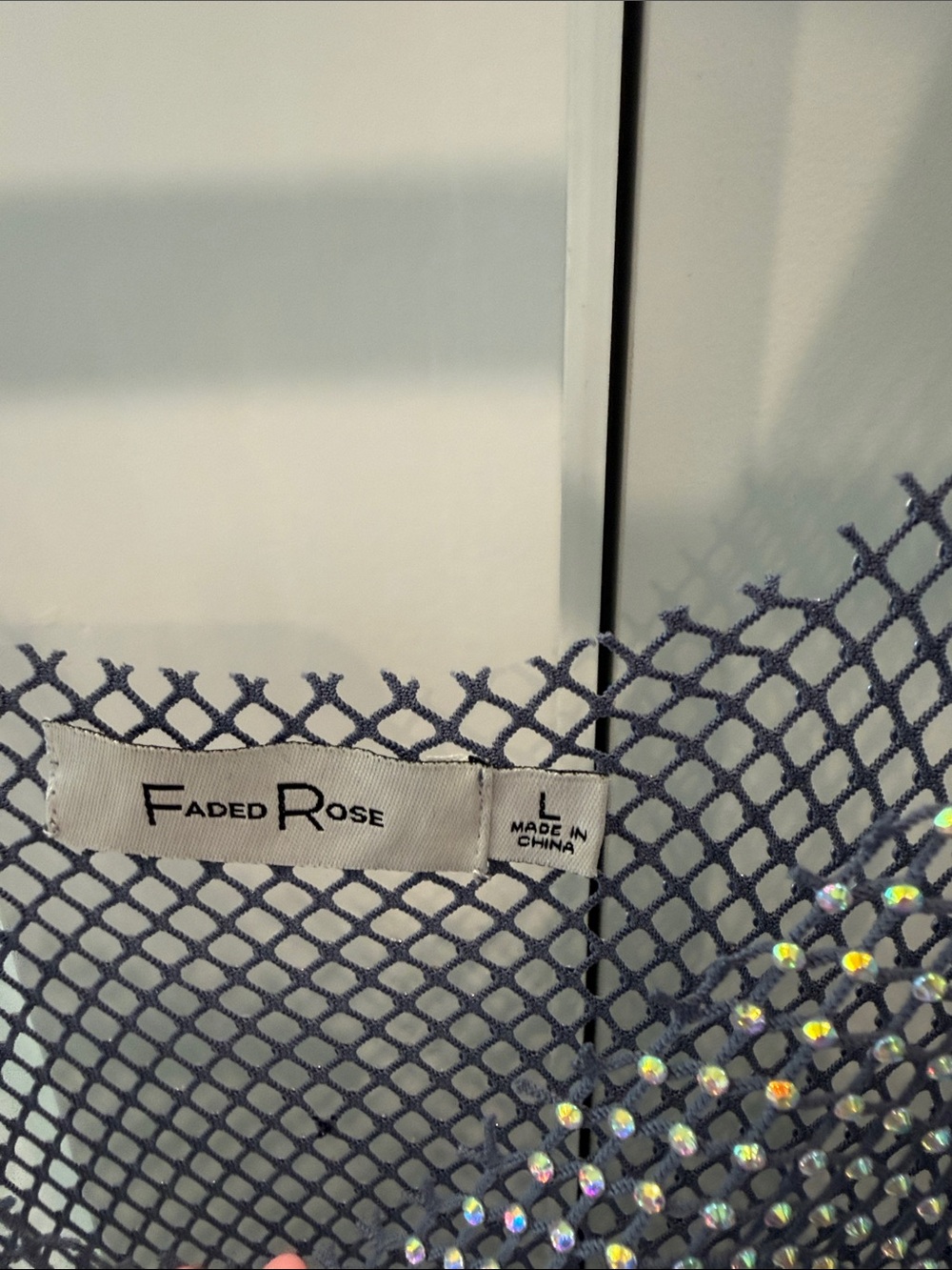Femme Rose Silver Mesh Tank Top - Picture 2 of 4